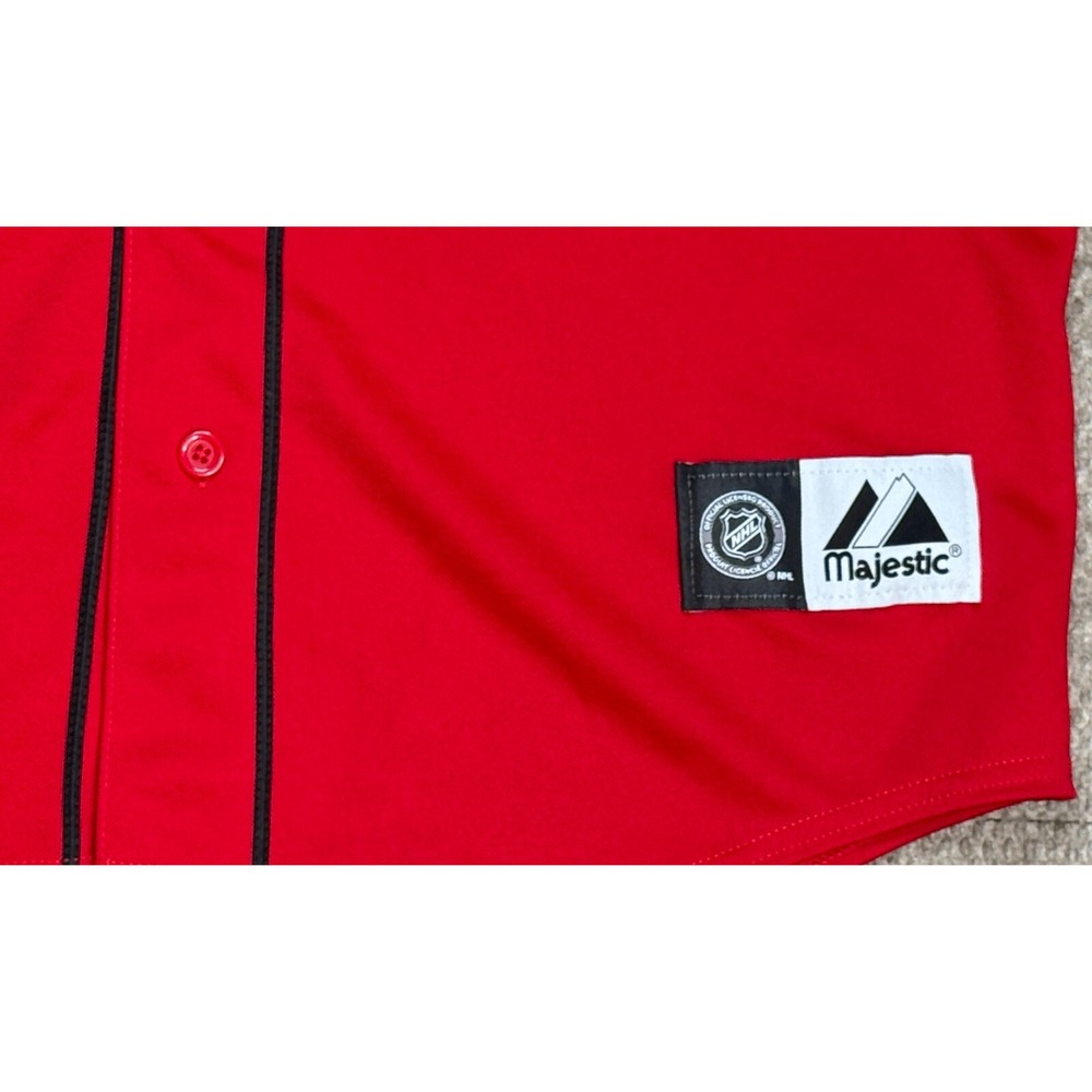 Majestic Vintage NHL Chicago Blackhawks‎ Baseball Jersey Size Large - Picture 3 of 7